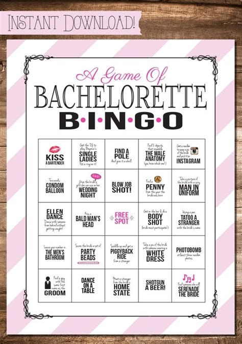 Bachelorette Party Games Printable